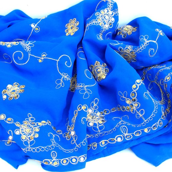 Beautiful - Vintage Sari - Material - Embellished - Picture 3 of 8